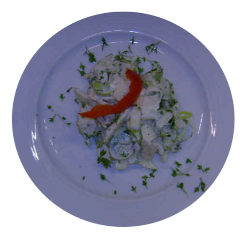 Lauchrohkost mit Äpfeln